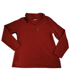 ✨️CLEARANCE✨️ LIKE NEW Croft & Borrow red buttoned sweater size Large